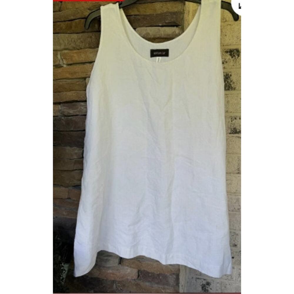 Eskandar Bergdorf Goodman Antique French Linen Tank One Size Lagenlook Luxury